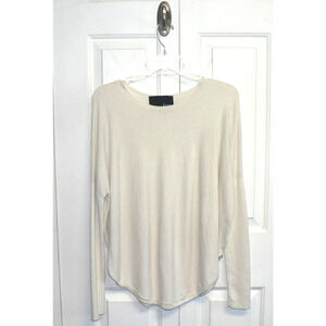 Line Knitwear Women's Touch of Silk Lightweight Pullover Sweater in Ivory Medium